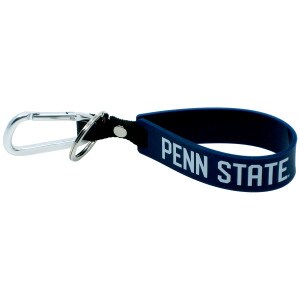 navy silicone keychain with Penn State and carabiner